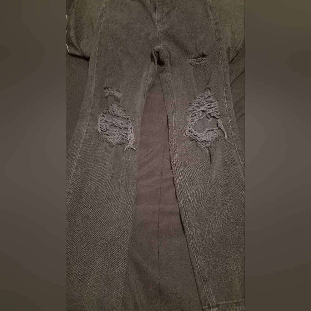 Distressed Gray Jeans